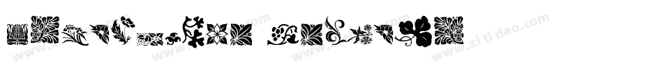 JugendStil Flowers字体转换